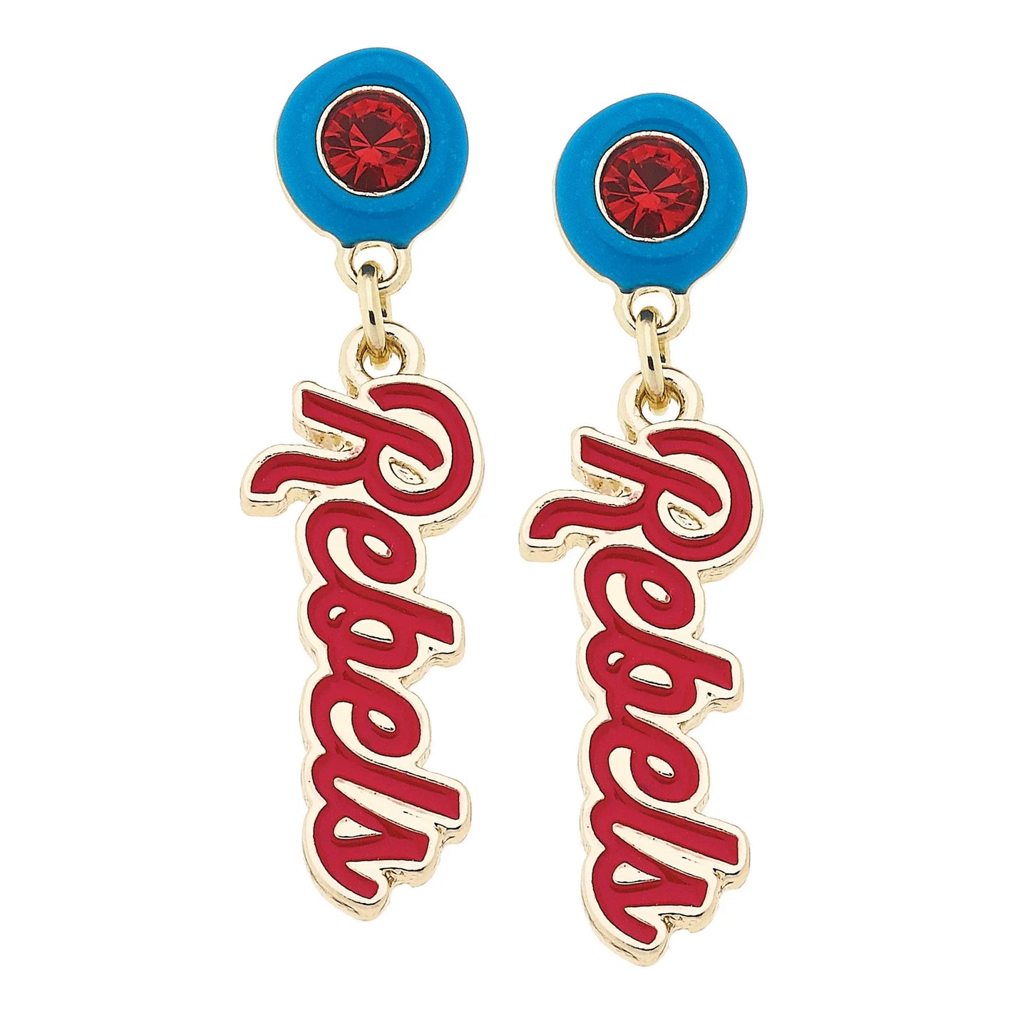 Ole Miss Rebels Autograph Enamel Earrings
