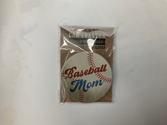 Car Coasters- Baseball Mom