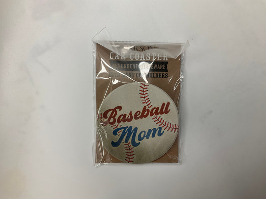 Car Coasters- Baseball Mom