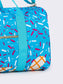Blue Ice Cream Drip Pattern Canvas Duffle Bag