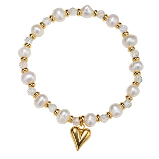 Clear Moonstone Beaded Stretch Braclet