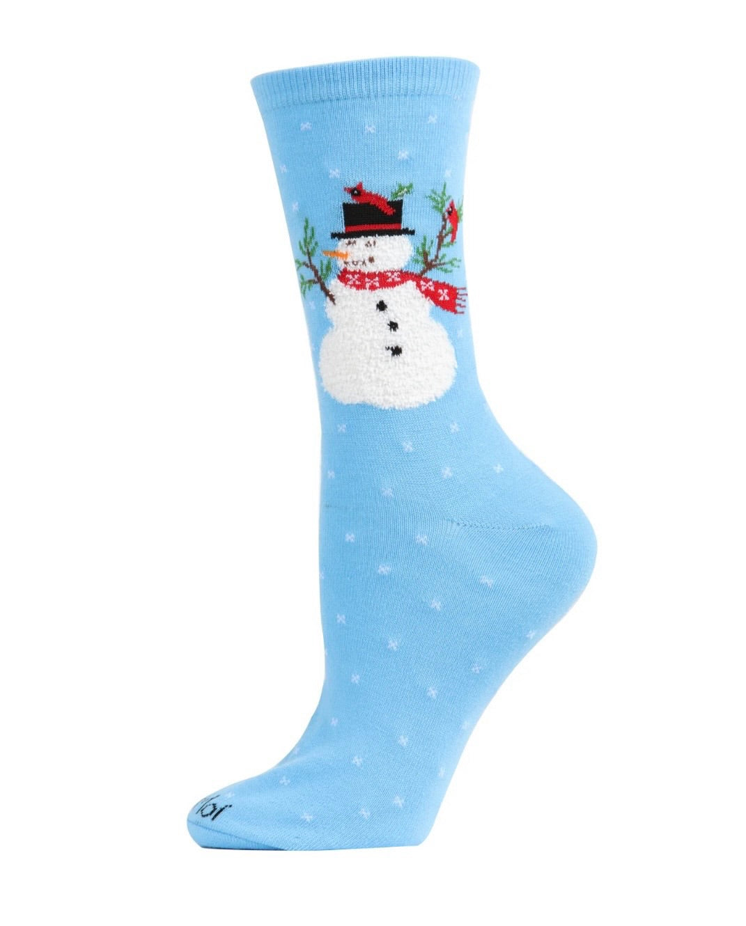 Snowman & Bird Holiday Crew Socks