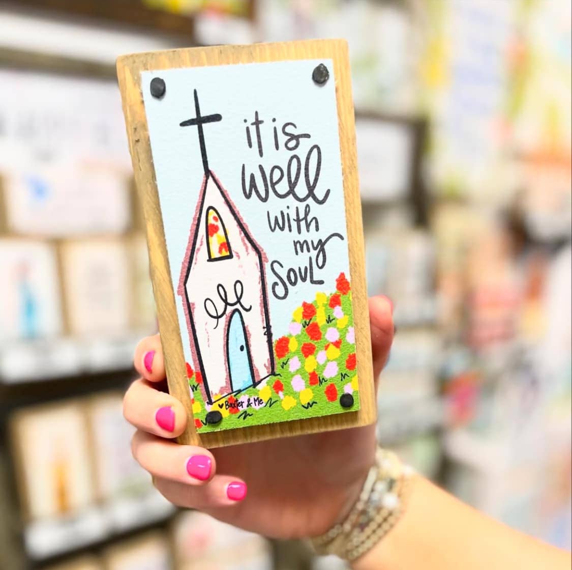 It is Well Church Driftwood Happy Block