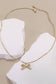 LACE BOW CHARM PENDANT NECKLACE | Gold