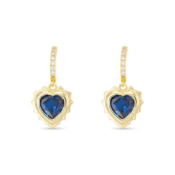 Birthstone Heart Earrings