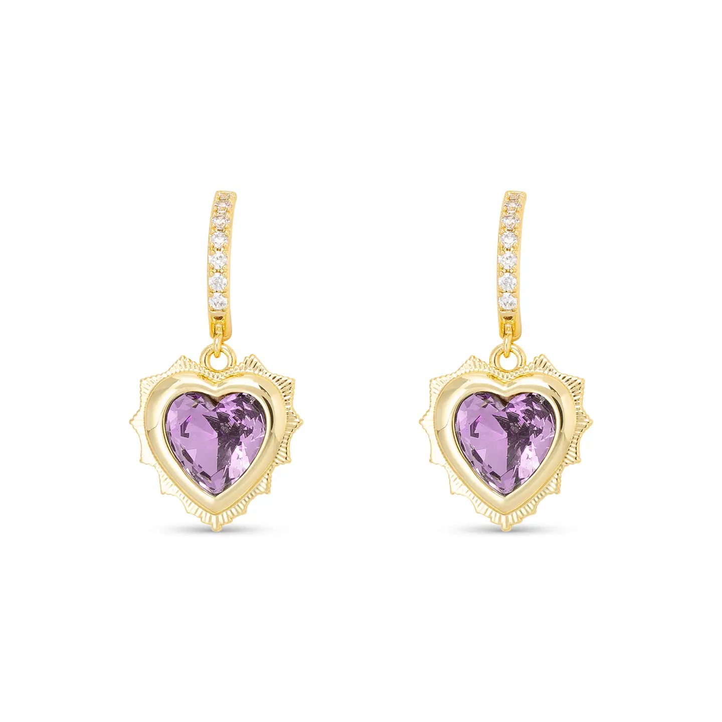 Birthstone Heart Earrings