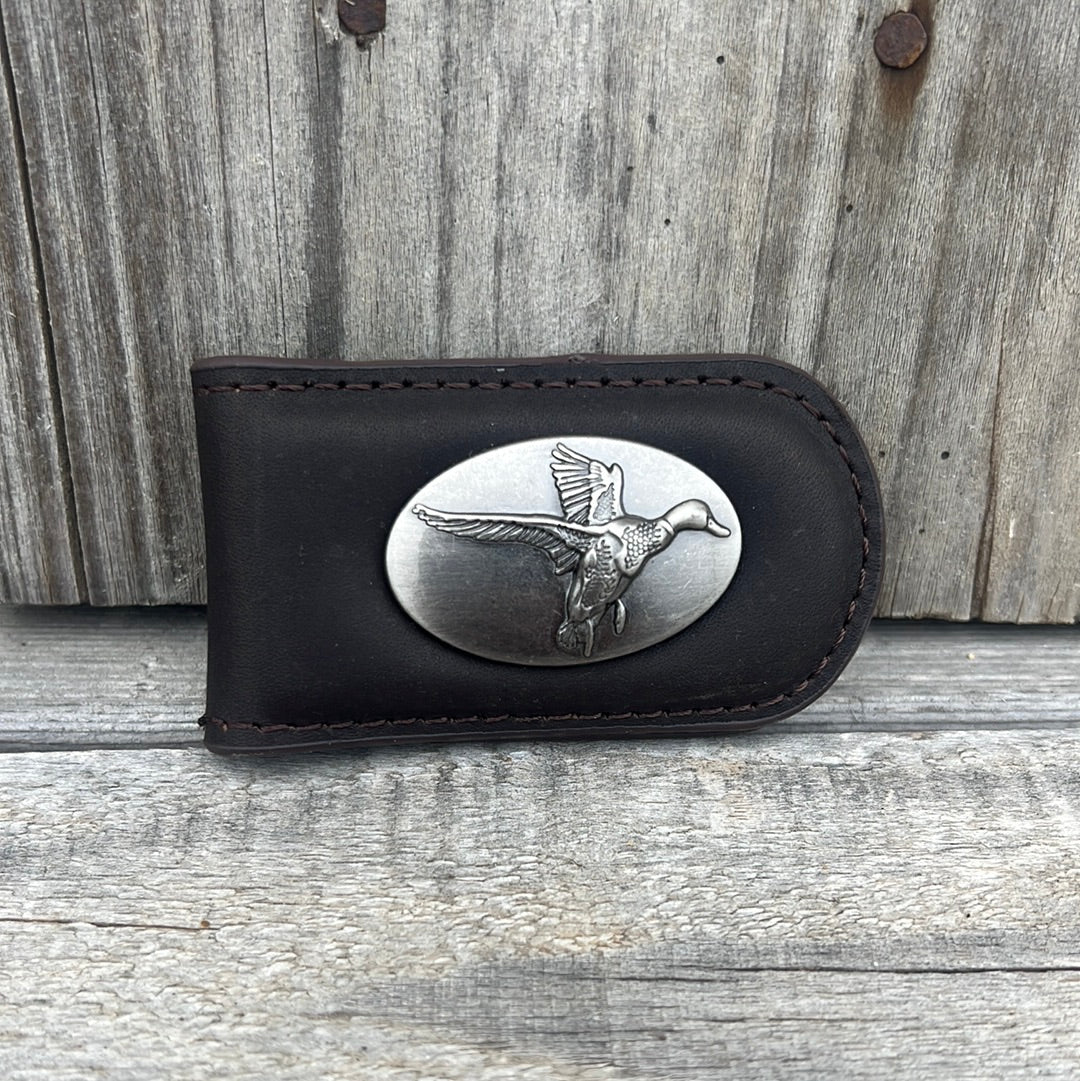 Zep-Pro + Light Brown Crazy Horse Magnetic Money Clip