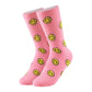 Women's Pink Smiley Face Novelty Socks