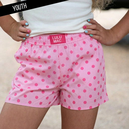 Youth Lulu Mac Light Pink + Polka Dot Shorts
