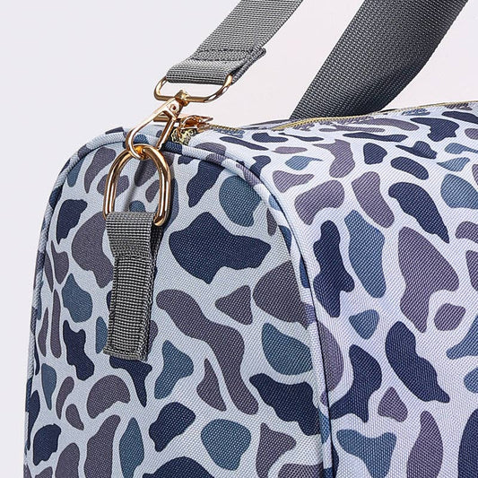 Grey Camouflage Weekender Duffle Bags