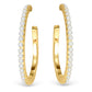 Micro-CZ Hoop Earrings -  Gold