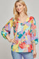 Abstract Patterned Blouse Top