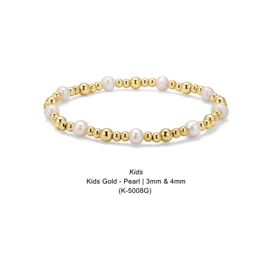 Kids Gold - Pearl | 3mm & 4mm
