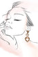 ANIMAL DESIGN TRIO HEART DROP EARRINGS | GOLD