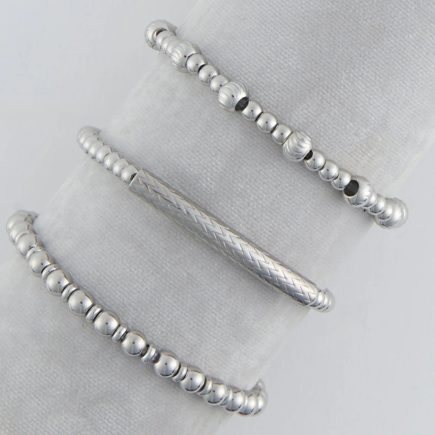 Silver Multi Stretch Bracelet