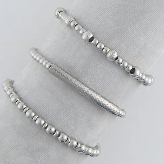 Silver Multi Stretch Bracelet