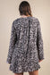 Mocha Leopard Printed Pleated Mini Dress
