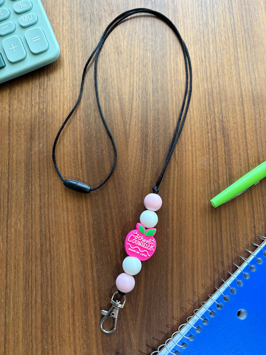 Silicone School Counselor Lanyard-20” Long w/Breakaway Clasp