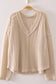 Cream Open Weave V-Neck Top