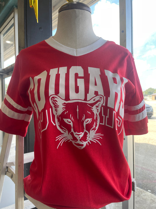 Red Adult Cougars Jersey