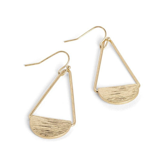Open Sail Dangle Earrings - Gold: Gold