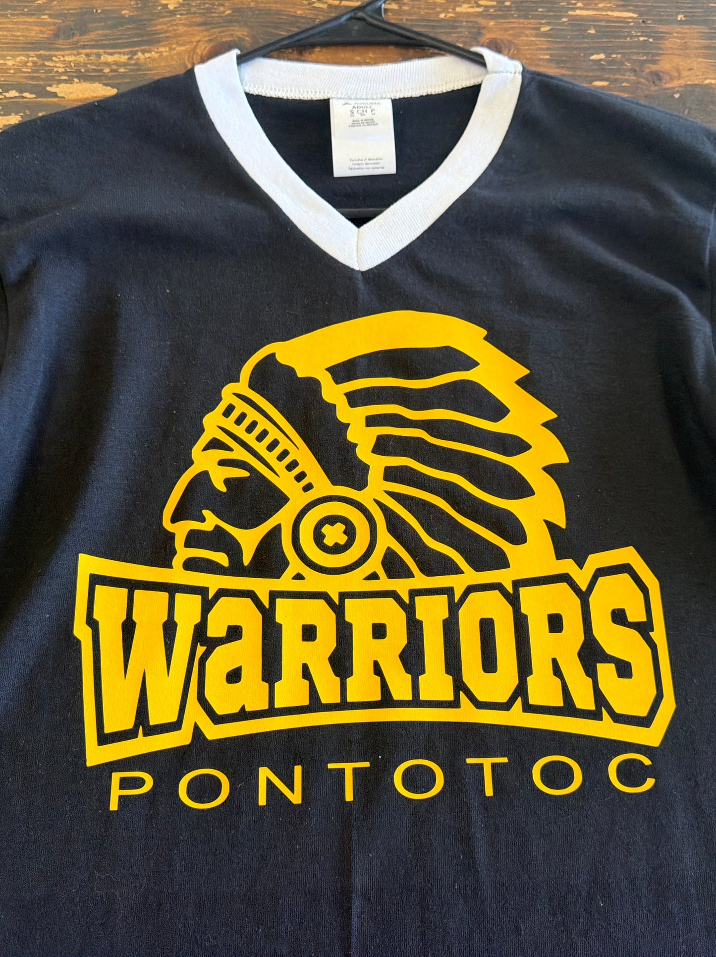 Black Warrior Head Jersey w/ White Trim