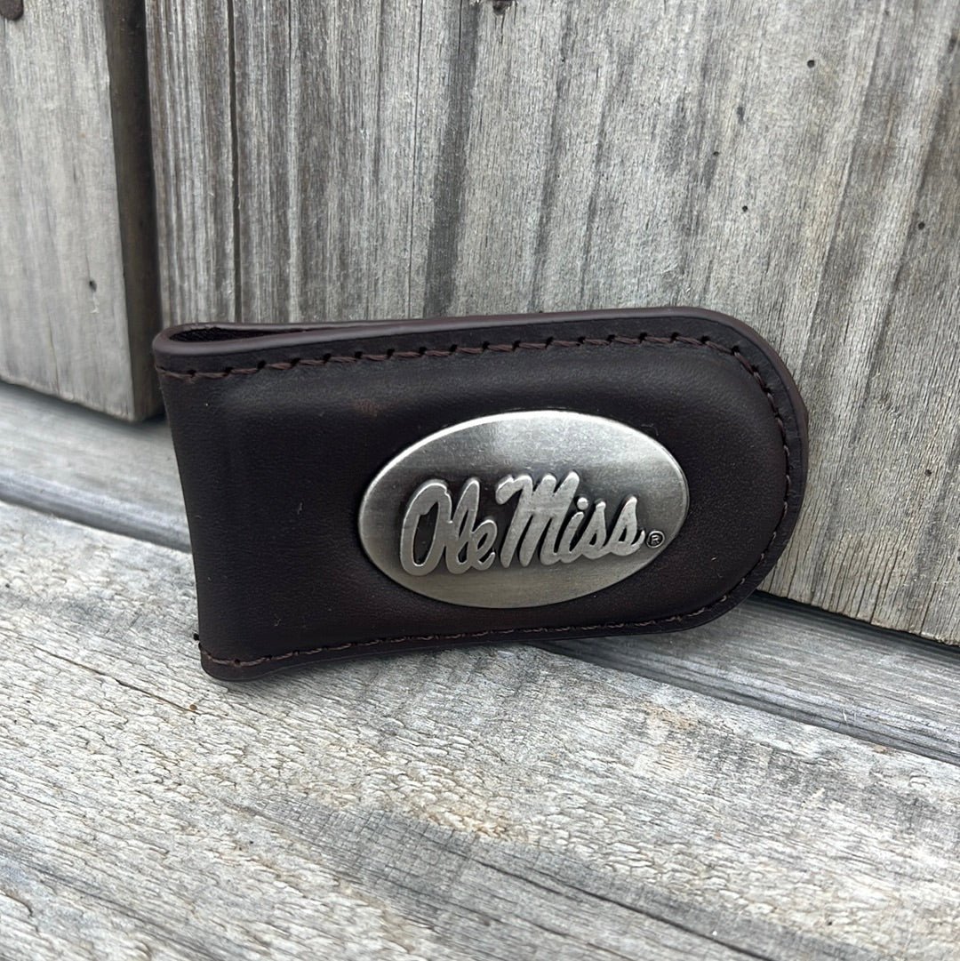 Zep-Pro + Light Brown Crazy Horse Magnetic Money Clip