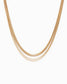 Five Layered Round Snake Chain Necklace: Gold
