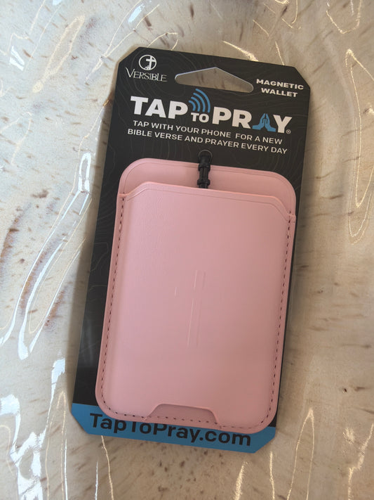 Tap to Pray - Magnetic Wallet - Petal Pink