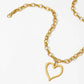 18K STAINLESS STEEL TARNISH FREE HEART NECKLACE | GOLD