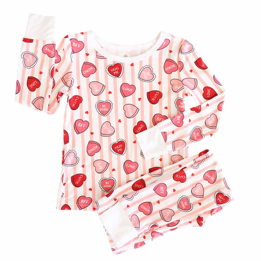 Sweet Like Candy Two Piece Pajama Set | Pink
