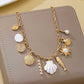 Charm Necklace-Ocean Seashell Fish Pearl