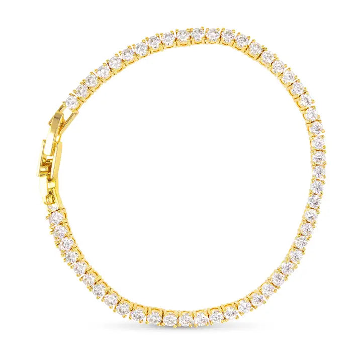 Gold Traditional Tennis Bracelet