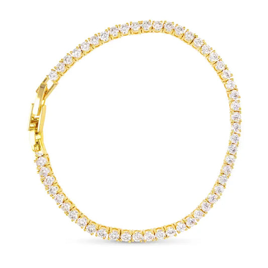 Gold Traditional Tennis Bracelet