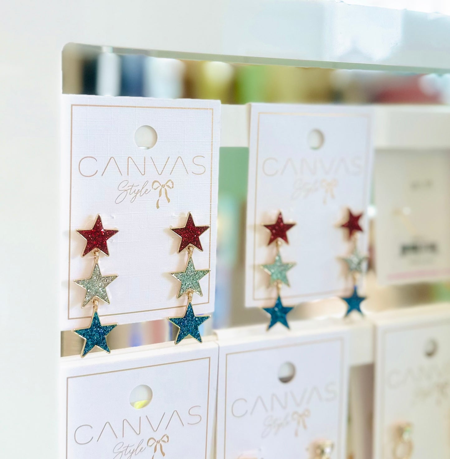Americana Linked Stars Earring