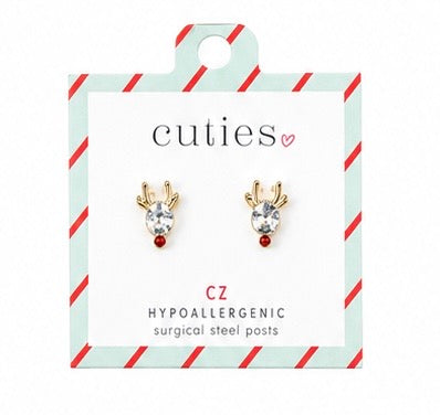 Crystal Rudolph In Gold Earrings