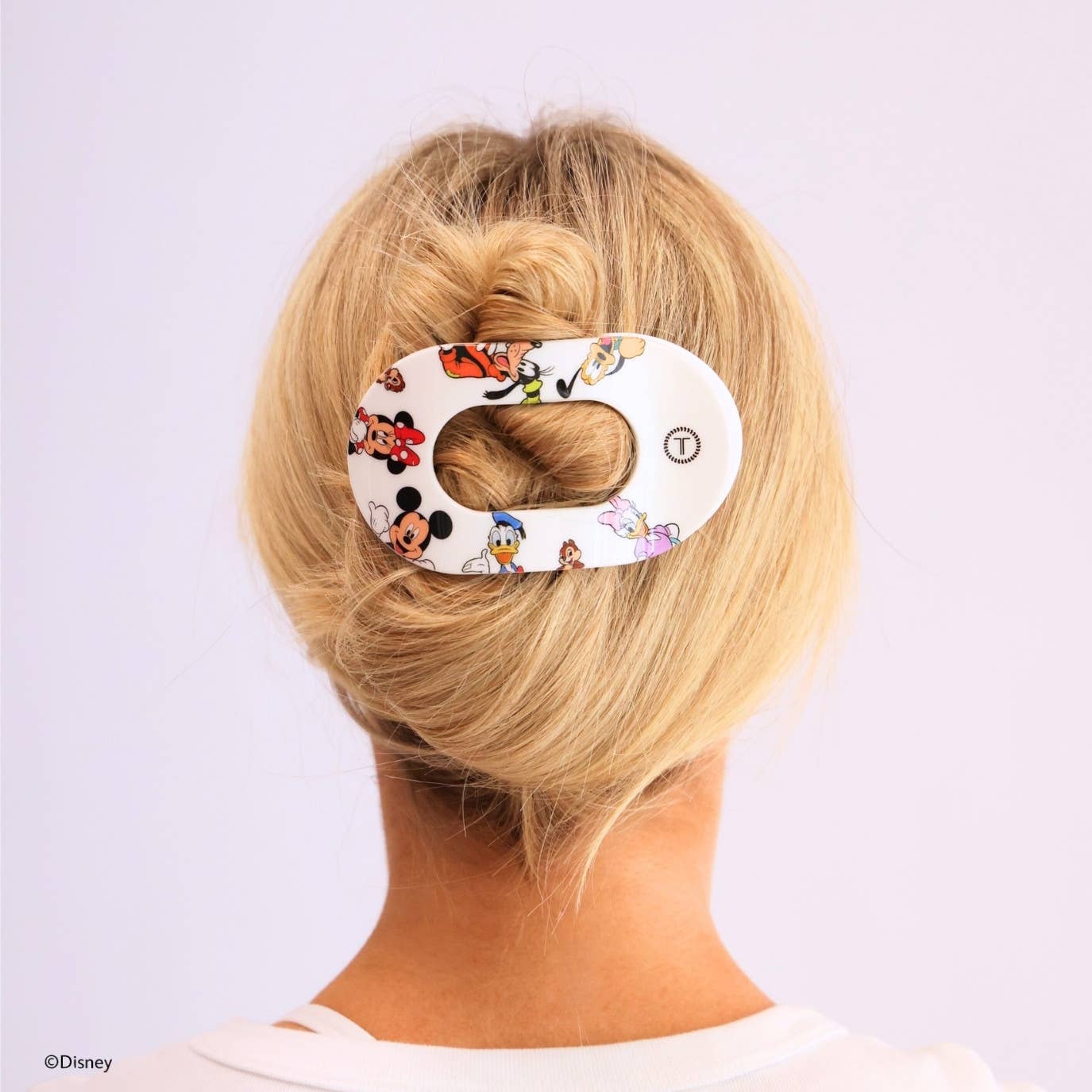Flat Round Hair Clip | Mickey and Friends