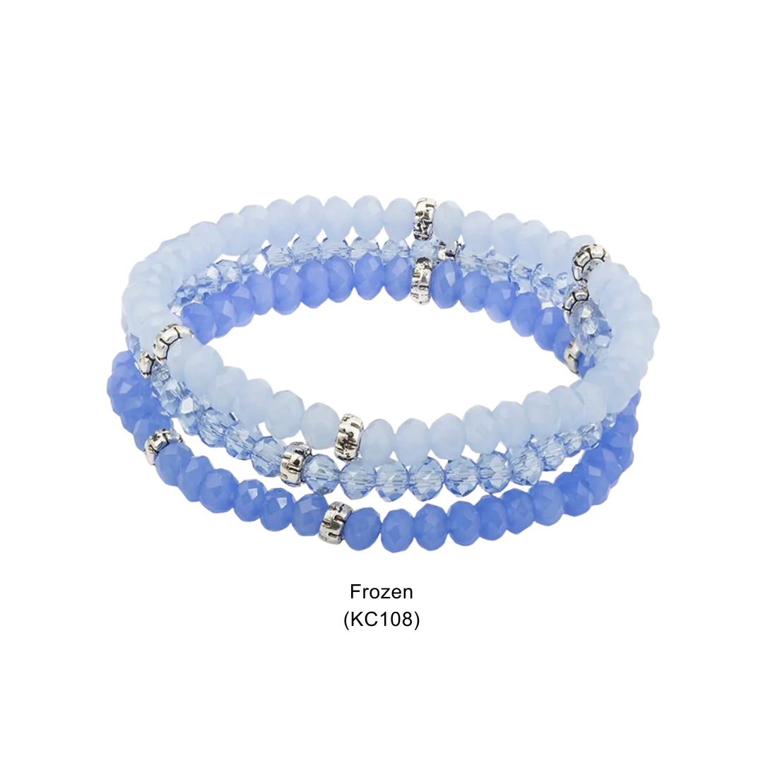 Kids Mini Crystal Stretch Bracelet Set - Frozen