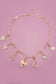 BOW HEART REMOVABLE MULTI CHARM NECKLACE | Gold