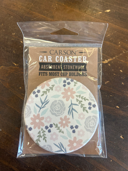 Floral Pattern - Car Coaster