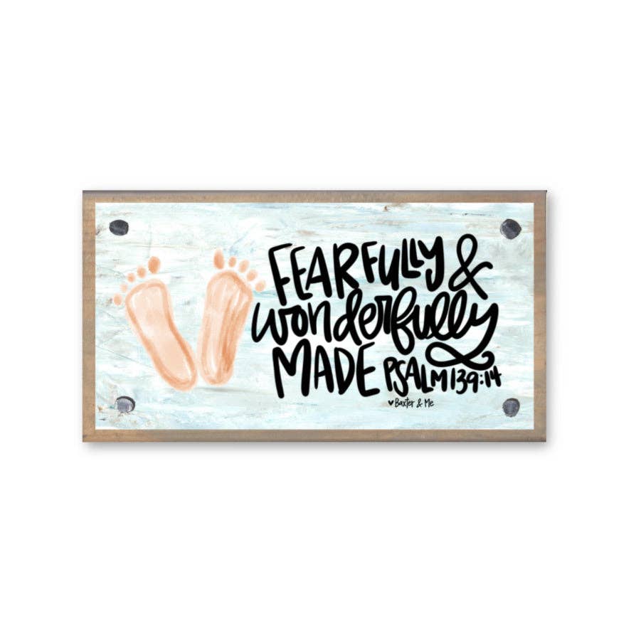 Fearfully & Wonderfully Made Driftwood Happy Block