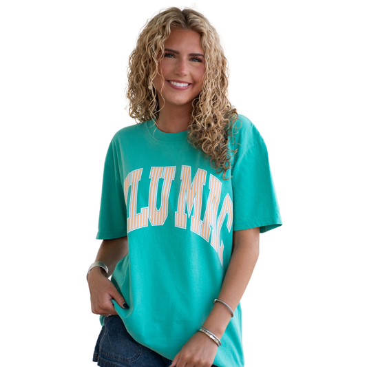 Adult Lulu Mac Island Green + Stripe Tee
