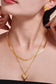 18K STAINLESS STEEL TARNISH FREE HEART NECKLACE | GOLD