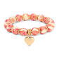 Kids Clay Beaded Stretch Charm Bracelets  |  Cherry & White