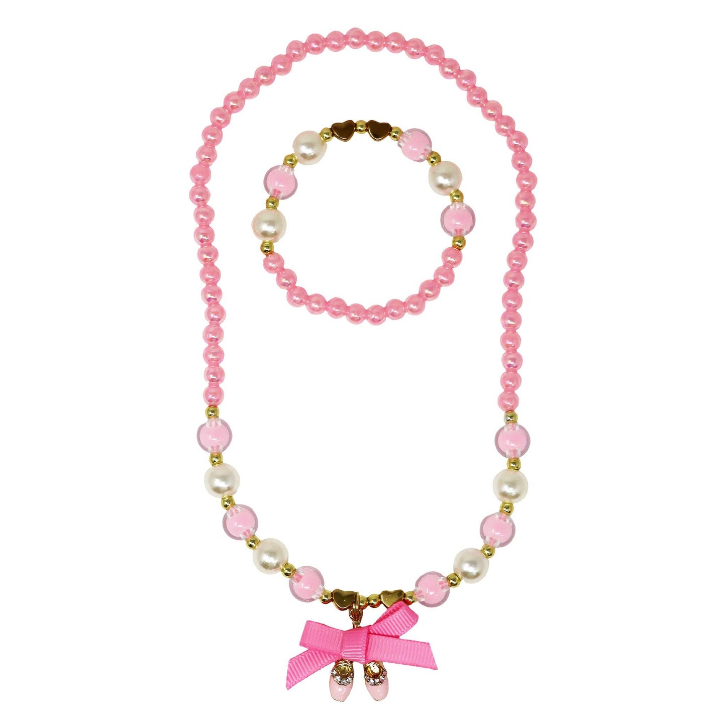 Ballerina Bow Necklace & Bracelet Set