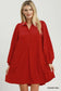Cherry Red Jacquard Polo Dress