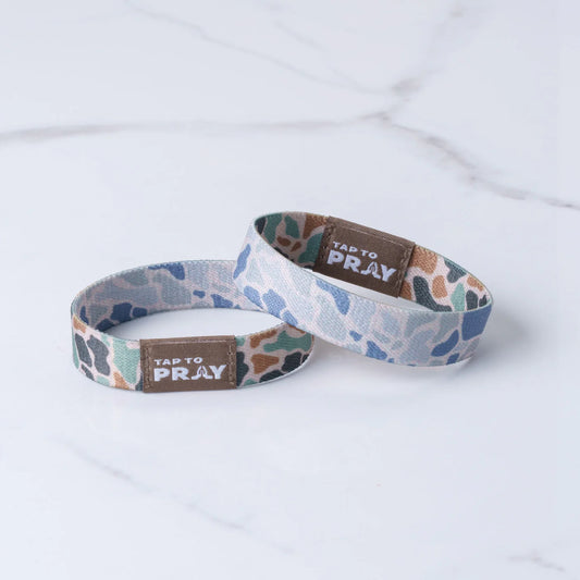 Tap to Pray - Wristband - River Rock Camo - Classic Sage