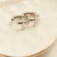 Cera Silver Hoop Cross Earrings