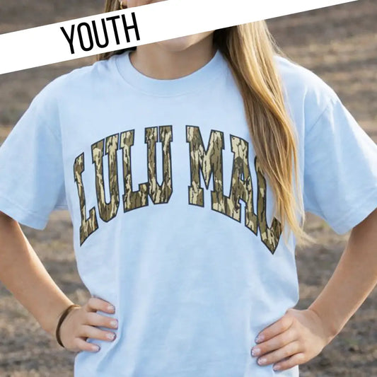 Youth Lulu Mac Tee - BLUE CAMO