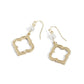 Pearl Open Shape Dangle Earrings - Gold: Gold